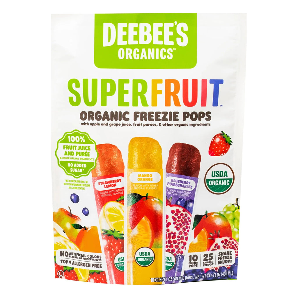 DeeBee's Organics Superfruit Freezies – 1 Pack – Organic Freezer Pop Alternative to Good Pops