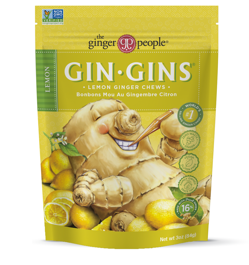 Ginger People - Gingins Chew Lemon - Cs Of 12-3 Oz