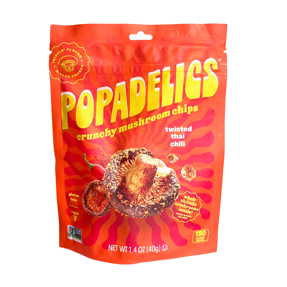 Popadelics - Chips Mush Thai Chili - Cs Of 6-1.4 Oz